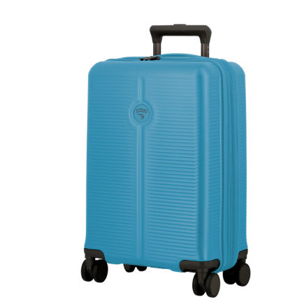 VALISE VERTICALE A ROULETTES CABINE HENDAYE 55 cm BLEU JUMP