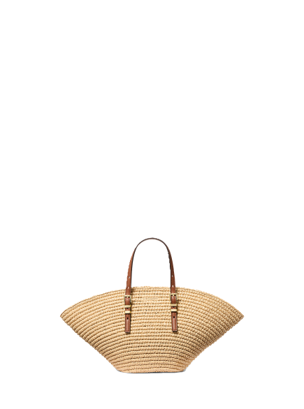 PETIT CABAS ISA EN PAILLE CROCHETÉ À LA MAIN NATUREL/LUGGAGE MK