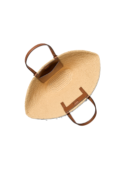 PETIT CABAS ISA EN PAILLE CROCHETÉ À LA MAIN NATUREL/LUGGAGE MK