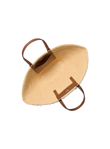 PETIT CABAS ISA EN PAILLE CROCHETÉ À LA MAIN NATUREL/LUGGAGE MK