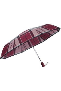 PARAPLUIE ALU DROP S GARMET RED CHECK SAMSONITE