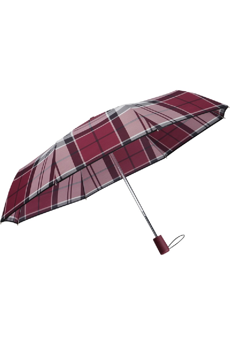 PARAPLUIE ALU DROP S GARMET RED CHECK SAMSONITE