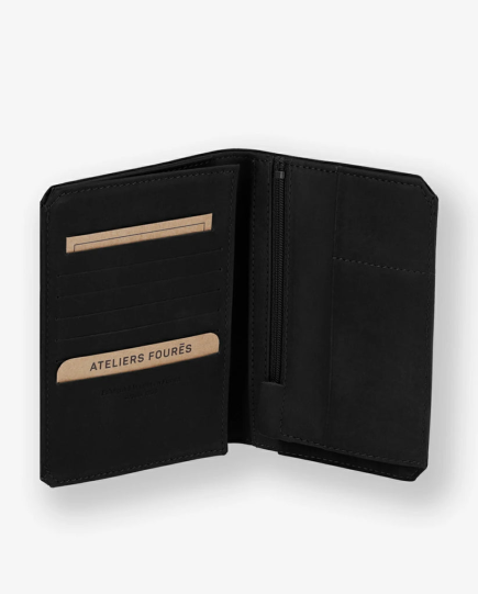 GRAND PORTEFEUILLE PROMÉTHÉE NOIR FOURES