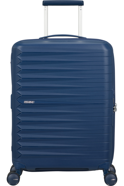 VALISE CABINE FASTFORWARD BLEU MARINE FLASH AMERICAN TOURISTER