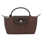 LONGCHAMP LE PLIAGE GREEN TROUSSE COSMÉTIQUE AVEC POIGNÉE MOKA