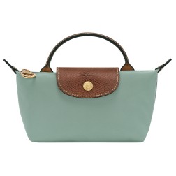 LONGCHAMP LE PLIAGE ORIGINAL TROUSSE COSMÉTIQUE AVEC POIGNÉE CÉLADON