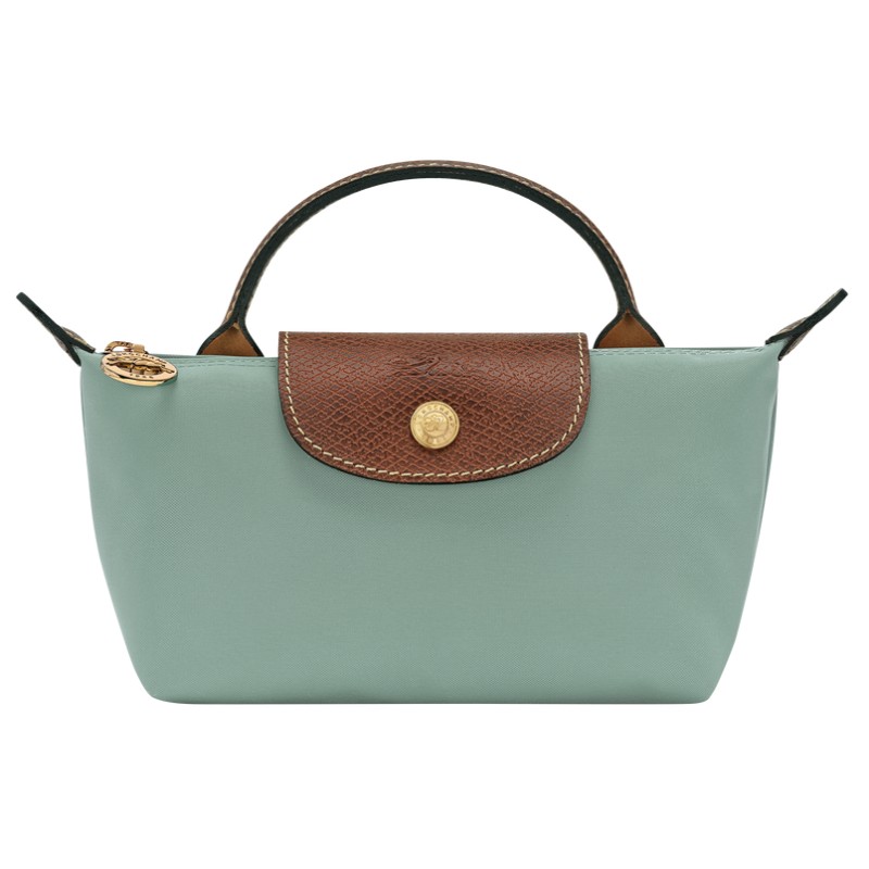 LONGCHAMP LE PLIAGE ORIGINAL TROUSSE COSMÉTIQUE AVEC POIGNÉE CÉLADON