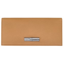 LONGCHAMP LE ROSEAU PORTEFEUILLE LONG À RABAT NOIX