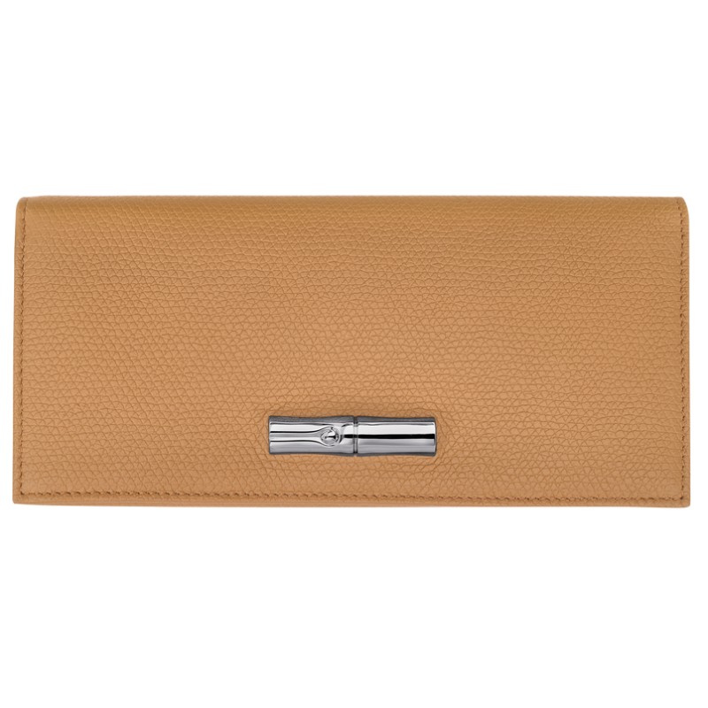 LONGCHAMP LE ROSEAU PORTEFEUILLE LONG À RABAT NOIX