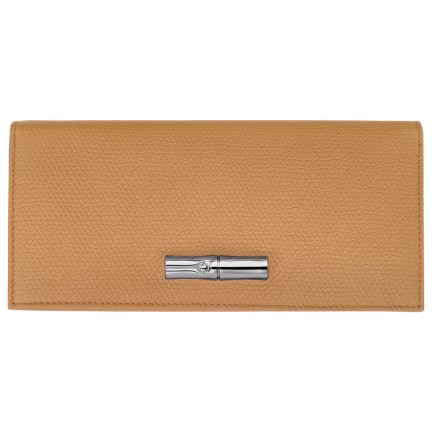 LONGCHAMP LE ROSEAU PORTEFEUILLE LONG À RABAT NOIX