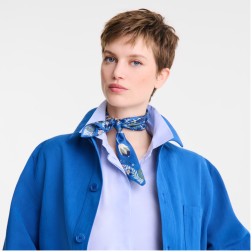 CARRÉ DE SOIE 50CM FORÊT LONGCHAMP ATLANTIQUE