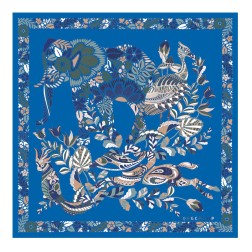 CARRÉ DE SOIE 50CM FORÊT LONGCHAMP ATLANTIQUE