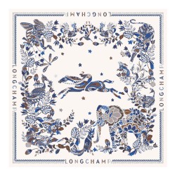 CARRÉ DE SOIE 90CM FORÊT LONGCHAMP ATLANTIQUE