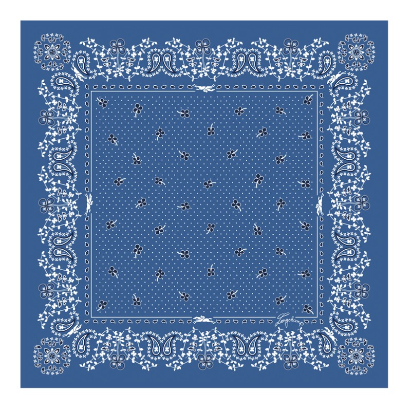 CARRÉ DE SOIE 50CM FRENCH BANDANA LONGCHAMP ATLANTIQUE