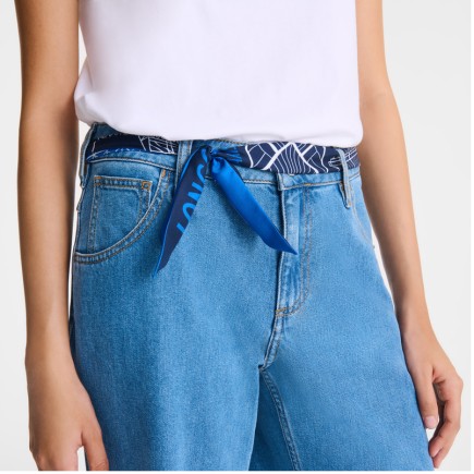 LONGCHAMP BANDEAU TOUR EIFFEL 1948 MARINE