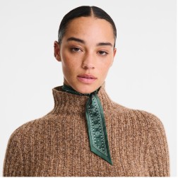 LONGCHAMP BANDEAU FRENCH BANDANA VERT ANGLAIS