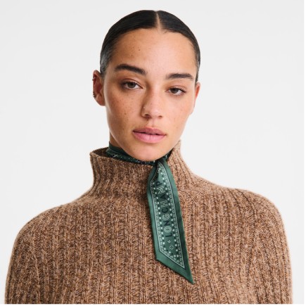 LONGCHAMP BANDEAU FRENCH BANDANA VERT ANGLAIS