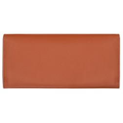 LONGCHAMP LE ROSEAU SLEEK PORTEFEUILLE LONG À RABAT ÉCORCE