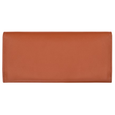 LONGCHAMP LE ROSEAU SLEEK PORTEFEUILLE LONG À RABAT ÉCORCE