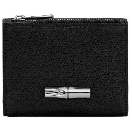 LONGCHAMP LE ROSEAU PORTEFEUILLE COMPACT NOIR
