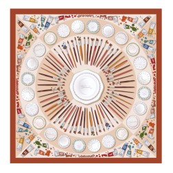 LONGCHAMP CARRÉ DE SOIE 70CM PALETTE D'ARTISTE CAJOU