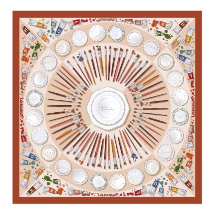 LONGCHAMP CARRÉ DE SOIE 70CM PALETTE D'ARTISTE CAJOU