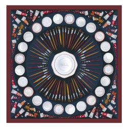 LONGCHAMP CARRÉ DE SOIE 70CM PALETTE D'ARTISTE GRENADE