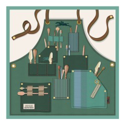 CARRÉ DE SOIE 50CM LONGCHAMP WORKER VERT ANGLAIS