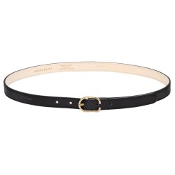 LONGCHAMP ARCHIVE CEINTURE FEMME NOIR BOUCLE DORÉE
