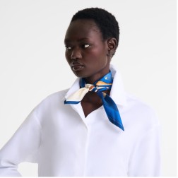 CARRÉ DE SOIE 50CM LONGCHAMP WORKER MARINE