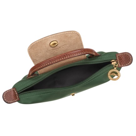 LONGCHAMP LE PLIAGE ORIGINAL TROUSSE COSMÉTIQUE AVEC POIGNÉE VERT ANGLAIS