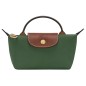 LONGCHAMP LE PLIAGE ORIGINAL TROUSSE COSMÉTIQUE AVEC POIGNÉE VERT ANGLAIS