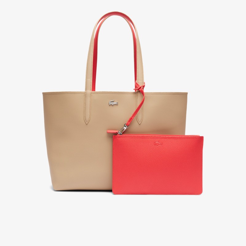 SAC SHOPPING ANNA RÉVERSIBLE VIENNOIS GRENADINE LACOSTE SAC SHOPPING ANNA RÉVERSIBLE VIENNOIS GRENADINE LACOSTE