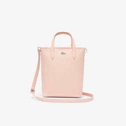SAC CABAS VERTICAL RÉVERSIBLE ANGORA LATTE LACOSTE