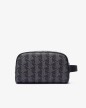 TROUSSE DE TOILETTE THE BLEND EN TOILE MONOGRAMME NOIR/GRIS LACOSTE