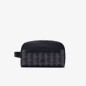 TROUSSE DE TOILETTE THE BLEND EN TOILE MONOGRAMME NOIR/GRIS LACOSTE