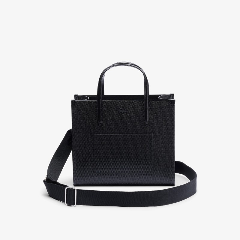 PETIT SAC À MAIN CHANTACO EN CUIR NOIR LACOSTE PETIT SAC À MAIN CHANTACO EN CUIR NOIR LACOSTE