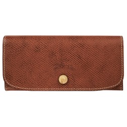 LONGCHAMP ÉPURE PORTEFEUILLE LONG À RABAT BRUN