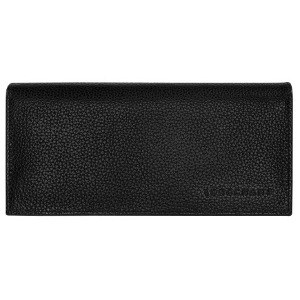 LONGCHAMP LE FOULONNÉ PORTEFEUILLE LONG À RABAT NOIR