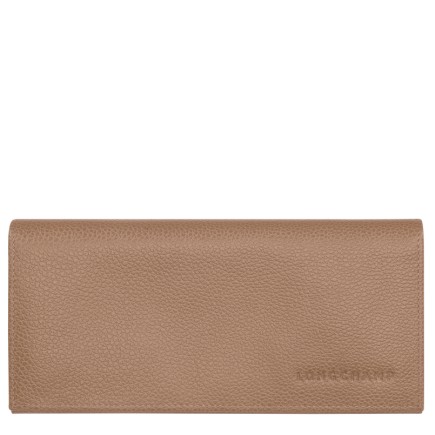 LONGCHAMP LE FOULONNÉ PORTEFEUILLE LONG À RABAT BISCUIT