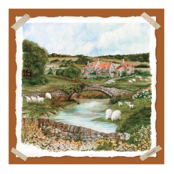 CARRÉ DE SOIE 70CM LONGCHAMP PASTORAL BEAUTY MARMELADE
