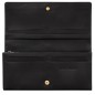 LONGCHAMP LE ROSEAU SLEEK PORTEFEUILLE LONG À RABAT NOIR