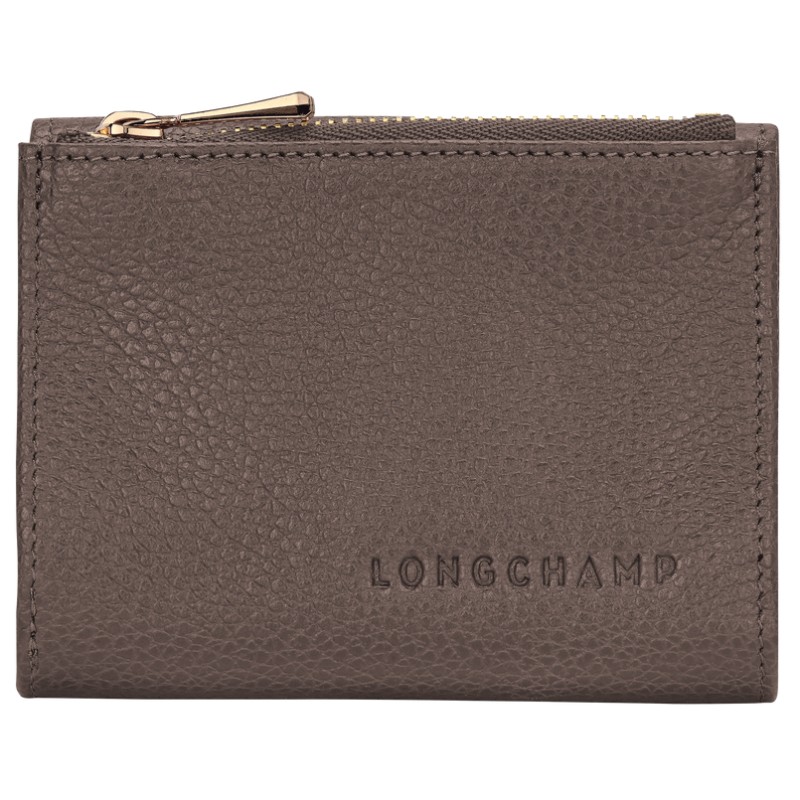 LONGCHAMP LE FOULONNÉ PORTEFEUILLE COMPACT TAUPE