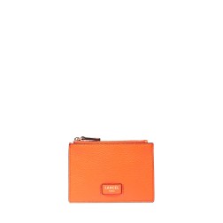 PORTE CARTES ZIPPÉ NINON ORANGE VIF LANCEL