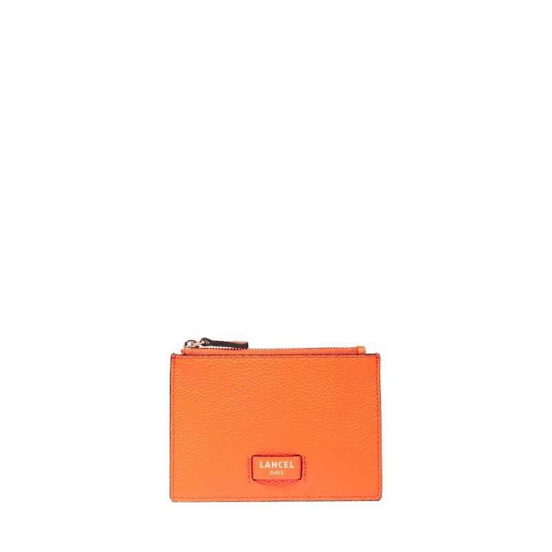 PORTE CARTES ZIPPÉ NINON ORANGE VIF LANCEL PORTE CARTES ZIPPÉ NINON ORANGE VIF LANCEL
