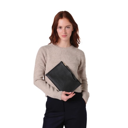 POCHETTE ZIPPÉ S AVEC DRAGONNE JOUR DE LANCEL NOIR