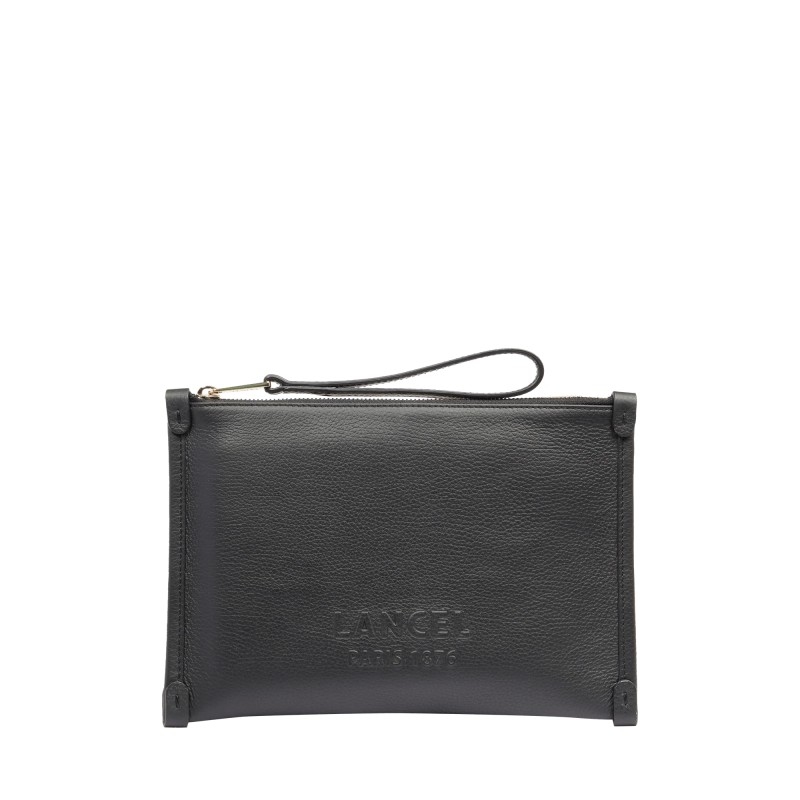 POCHETTE ZIPPÉ S AVEC DRAGONNE JOUR DE LANCEL NOIR