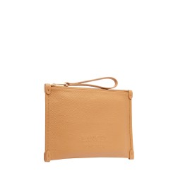 POCHETTE ZIPPÉ S AVEC DRAGONNE JOUR DE LANCEL CAMEL