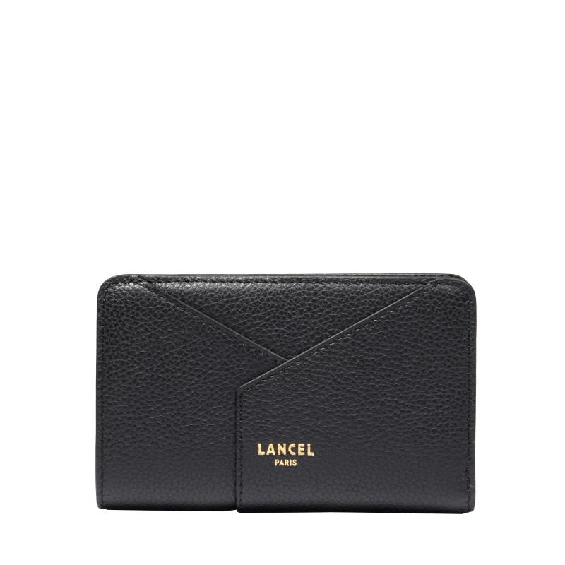 PORTEFEUILLE COMPACT ENVELOPPE DE LANCEL NOIR