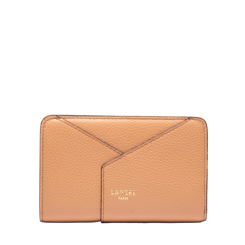 PORTEFEUILLE COMPACT ENVELOPPE DE LANCEL CAMEL